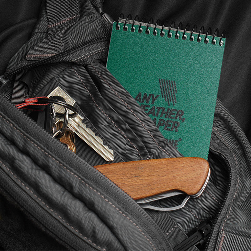 Водонепроникні блокноти - Modestone - Водонепроникний блокнот - 76 x 130 мм - 50 аркушів - Чорний - A10