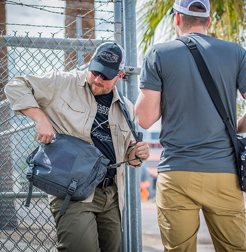 Сумки - Helikon - Сумка Urban Courier Bag Large® - Nylon - Melange Blue - TB-UCL-NL-M2