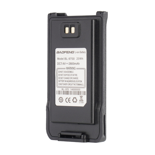 BaoFeng - Змінна акумуляторна батарея BL-9700 для BF-A58 - 7,4 В - 2800 мАг - BL-970 - Рації