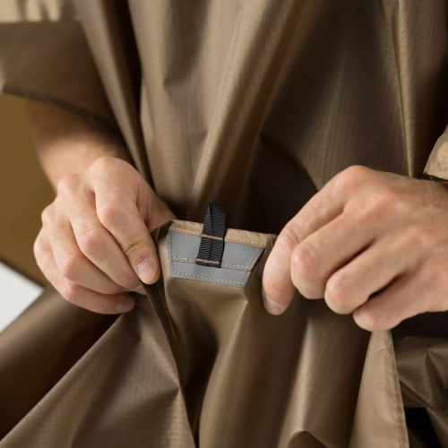 Одежда - Helikon - Пончо Lightweight - Полиэстер Рипстоп - Earth Brown - PO-LHW-PO-0A - Дождевик