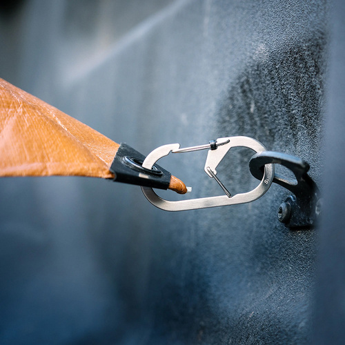 Туризм - Nite Ize - G-Series SlideLock #3 двосекційний карабін з двома відділеннями - Сталь - Срібло - GSL3-11-R6 - Карабины