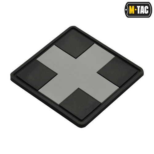 Группа крови, медицинские - M-Tac - 3D PVC Нашивка Medic Cross Square patch - Black / Grey - 51124211