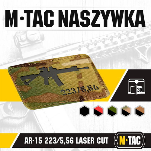 Нашивки - M-Tac - AR-15 223/5.56 Laser Cut patch - Multicam/Black - 51111802