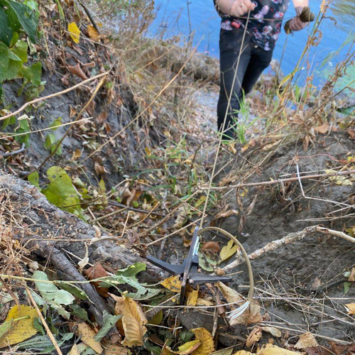 EDCX - Складной стальной якорь с 15-метровой веревкой из паракорда - черный - 3308 - Паракорд