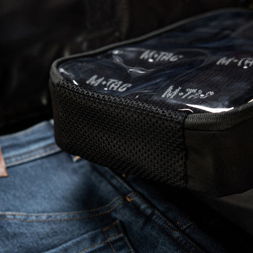 Кемпинг - M-Tac - Органайзер Elite Large Transparent Pocket - 30 x 19 cm - Black - 10147002-L - Органайзеры тактические