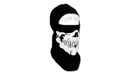 FOSTEX - Балаклава бавовняна з одним отвором - Biker Balaclava Skull - чорний - 214286 - Балаклави