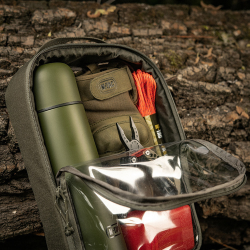 M-Tac - Органайзер Elite Large Transparent Pocket - 30 x 19 cm - Ranger Green - 10147023-L - Органайзеры тактические - Кемпинг