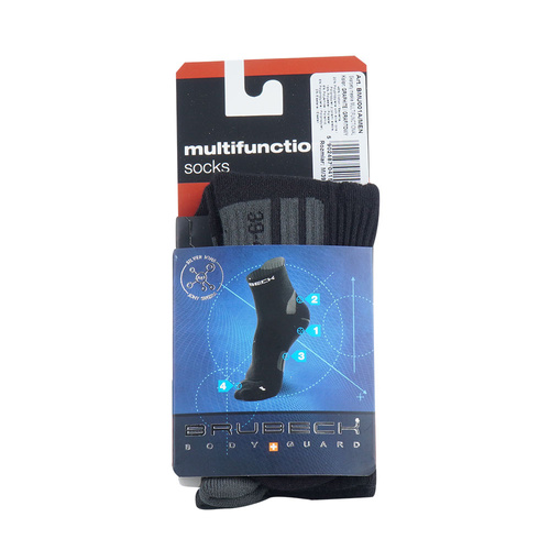 Brubeck - Багатофункціональні трекінгові шкарпетки - Графіт - BMU001A - Шкарпетки - Одяг