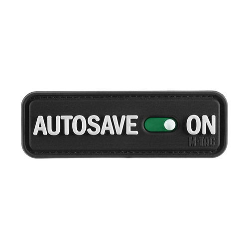 M-Tac - Нашивка Morale Patch Autosave PVC - 3D - чорний - 51116702 - Нашивки