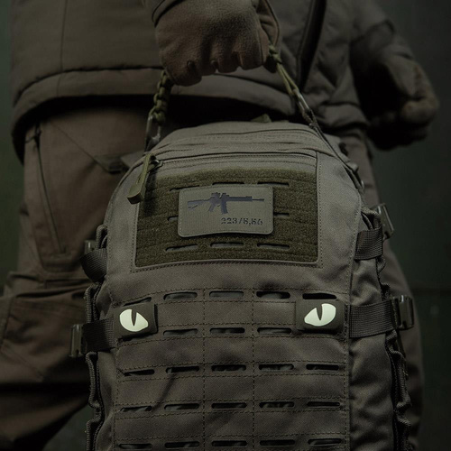 Одяг - M-Tac - нашивка AR-15 223/5.56 Laser Cut - Ranger Green/Black - 51111232 - Нашивки