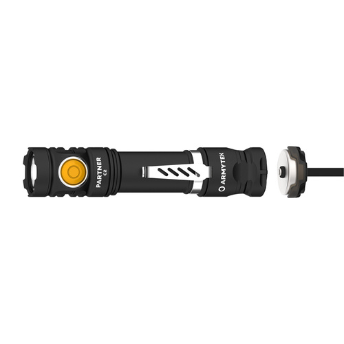 Armytek - Светодиодный фонарь Partner C2 - Белый свет - 1100 лм - 18650 - Черный - F07802C - Тактические фонари - Фонарики