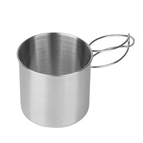 Туристичний посуд - Mil-Tec - Кружка з нержавіючої сталі зі складною ручкою - 600 мл - 14602600