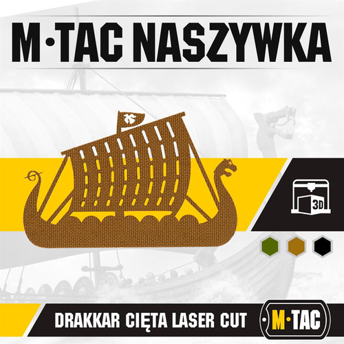 M-Tac - Нашивка Laser cut Drakkar - Coyote - 51170005 - Нашивки