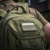 M-Tac - нашивка з прапором та написом Польща - лазерне різання - пікселі/прямокутник - Ranger Green / Fluo - 51007223
