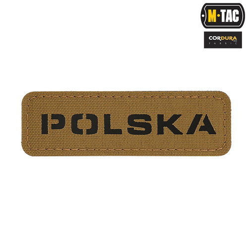 M-Tac - Нашивка - Польша 25х80 - Laser Cut - Чёрный / Coyote - 51004105 - Нашивки