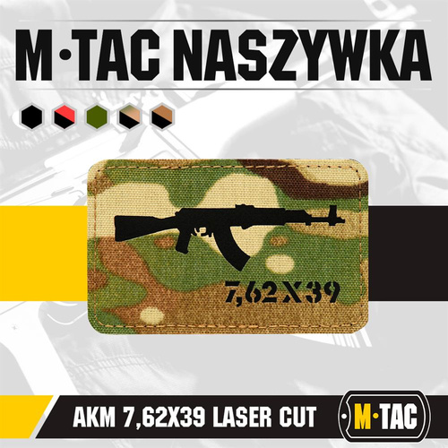 Одяг - M-Tac - Нарукавна нашивка AKM 7.62x39 Laser Cut - Multicam/Black - 51110802 - Нашивки