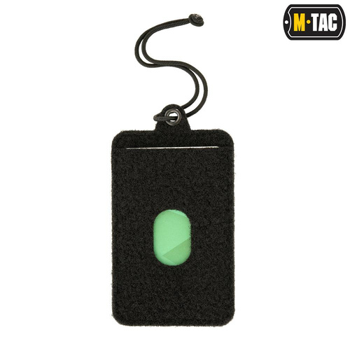 Одяг - M-Tac - Патч-панель з кишенею для посвідчення особи з ремінцем - чорний - 10118002 - Нашивки