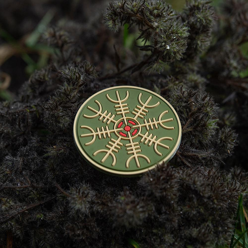 Одежда - M-Tac - 3D ПВХ Нашивка "Шлем ужаса" - Olive - 51221001 - Нашивки