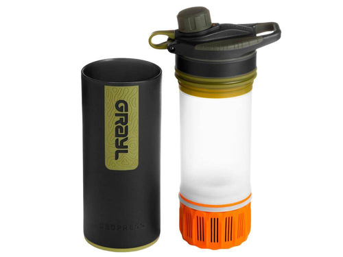 Фильтрация воды - Grayl - Бутылка с фильтром для воды GeoPress - 710 мл - черный / зеленый - 400-BLK