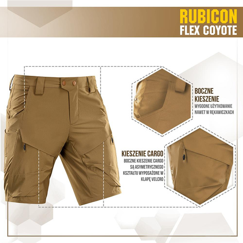 Одяг - M-Tac - Тактичні шорти Rubicon Flex - 4-Way Stretch - YKK - Coyote - 20070005 - Шорти