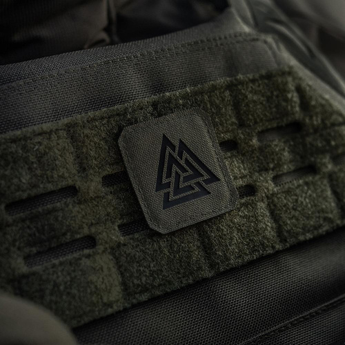 M-Tac - Квадратна нашивка Laser cut Valknut - Чорний / Ranger Green - 51162232 - Нашивки - Одяг