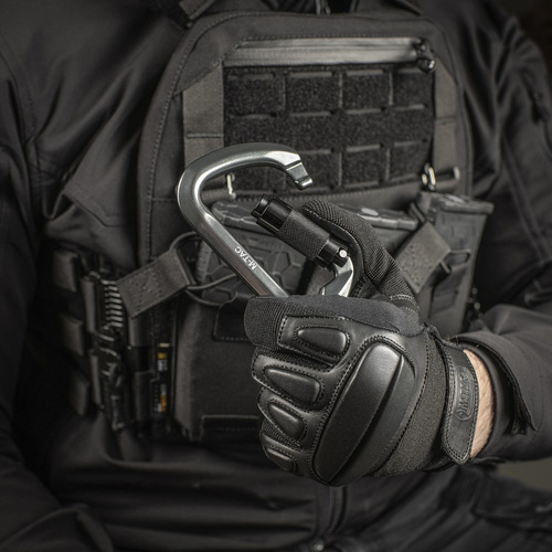 M-Tac - Алюмінієвий карабін із замком на ключ - 10 см - сірий - MTC-HDS30 - Карабины - Туризм