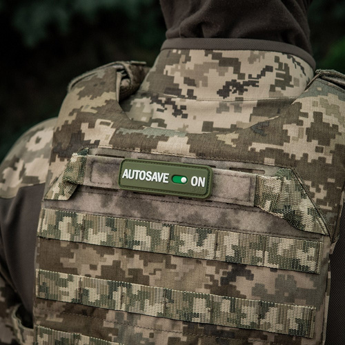 Нашивки - M-Tac - Нашивка Morale Patch Autosave PVC - 3D - Оливковий - 51116701