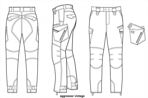 M-Tac - Тактические брюки Aggressor - Винтаж - Черный - 20440902. - Тактические брюки - Одежда