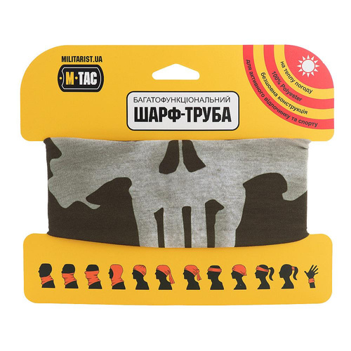 Одежда - M-Tac - Легкий шарф Punisher Lightweight Scarf - Olive - HLI-PB-OD - Бандани, арафатки, шарфи-труби