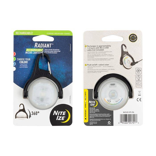 Nite Ize - Ліхтар акумуляторний Radiant® Rechargeable Micro Lantern Disc-O Select™ MLTLR-07S-R6 - Ліхтарі брелки - Ліхтарики