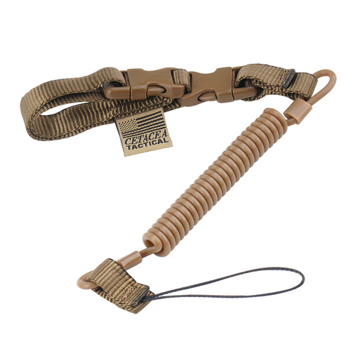Cetacea Tactical - Поводок Plain Clothes Mini-Coil Lanyard - Coyote Brown - TA-PCO-COY - Тренчики