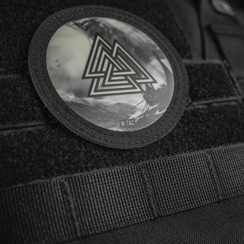 Нашивки - M-Tac - Valknut/Drakkar patch - Cordura 500D - Black/Fluorescent - 51291299