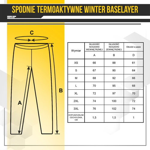 Термобілизна - M-Tac - Зимові термолегінси Winter Baselayer - чорні - 70021002