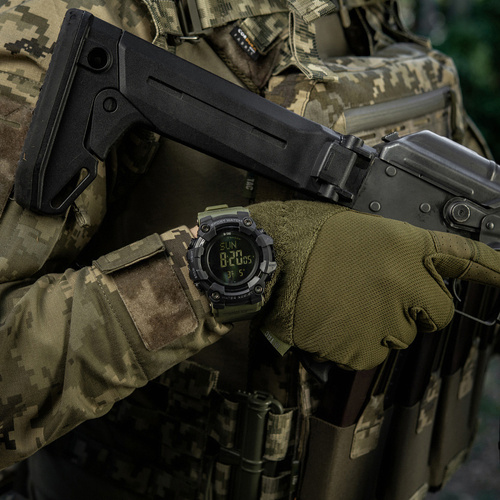 M-Tac - Тактические часы 2037 - светодиодные - 5 ATM - Зелёный - 50007001 - Часы