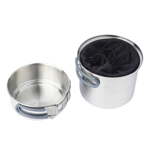 Котелки - Esbit - Набор для приготовления пищи Travel Spirit с двумя кастрюлями - 985 мл - Серебро - CS985ST