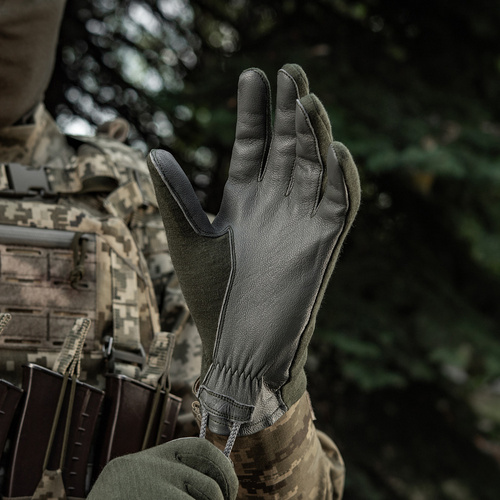Спорядження - M-Tac - Nomex Sport Leather Тактичні Pукавички - Оливковий - 90317001 - Тактичні рукавиці
