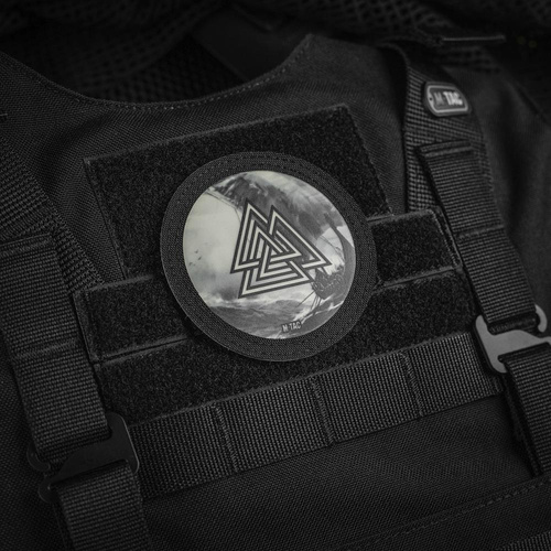 M-Tac - нашивка Valknut/Drakkar - Cordura 500D - чорний/флуоресцентний - 51291299 - Нашивки