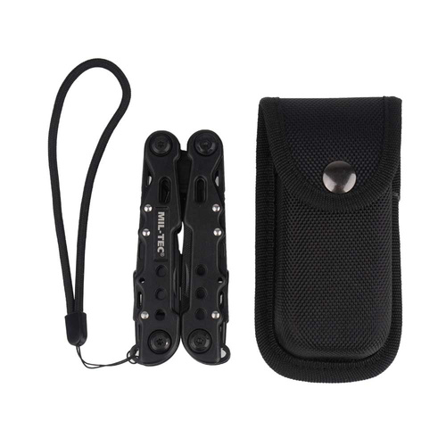 Багатофункціональні ножі - Mil-Tec - Чорний великий мультитул з кейсом - 15406102 - Багатофункціональні ножі