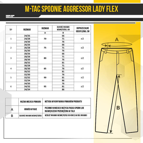 M-Tac - Жіночі брюки-чоботи Aggressor Lady Flex Boot Pants - чорний - 20069002 - Штани тактичні