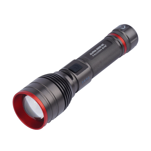 Falcon Eye - Ручной фонарь Alpha 2000 RC - Строб - Фокус - 2000 лм - Черный- FHH0123 - Фонарики на аккумуляторе