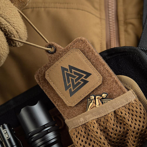 M-Tac - Квадратная нашивка Laser cut Valknut - Чёрный / Coyote - 51162502 - Нашивки