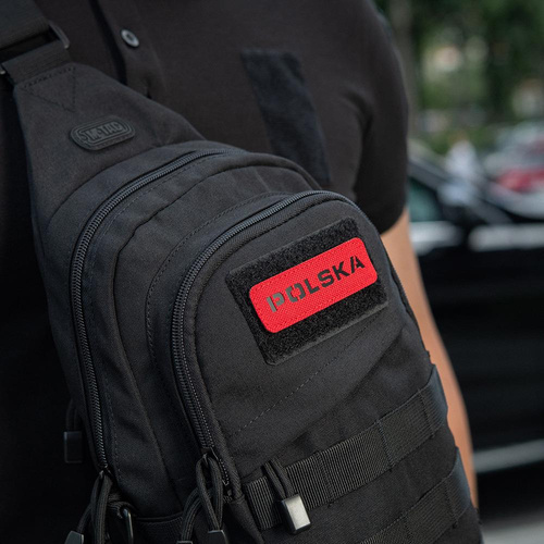 M-Tac - Польська нашивка 25х80 - Лазерне різання - Червоний / Чорний - 51004133 - Нашивки - Одяг