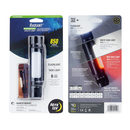 Nite Ize - Фонарик аккумуляторный LED Radiant® Rechargeable Utility Light - 850 лм - RUM1A-01-R7 - Туристические фонари