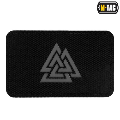 M-Tac - Нашивка  Laser cut Valknut - чорний / сірий - 51164211 - Нашивки