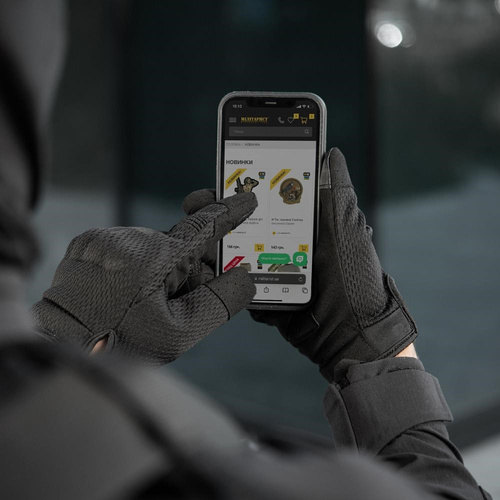 Спорядження - M-Tac - Тактичні рукавички A30 - Чорні - 90314102 - Тактичні рукавиці