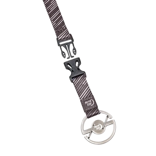 Nite Ize - Карабін зі шнурком Medallion Key Lanyard - сталевий - сріблястий/чорний - MKL-11-R3 - Карабины - Туризм