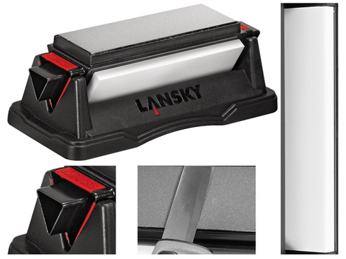 Багатофункціональні ножі - Lansky - Набір для заточування ножів Tri-Stone Benchstone - 2 x 6" - BS-TR100 - Точила для ножів