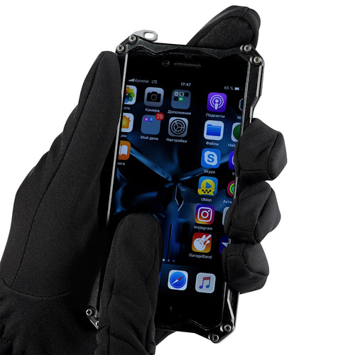 Тактические перчатки - M-Tac - Зимние перчатки Softshell - Чёрный - 90010002