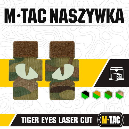 Нашивки - M-Tac - Флуоресцентні нашивки Tiger Eyes Laser Cut - Para - MultiCam - 51140008