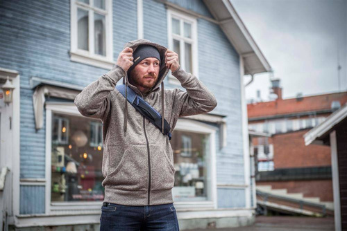 Одежда - Helikon - Covert Tactical Hoodie - Fullzip - Светло-коричневый меланж - BL-CHF-SF-M6 - Толстовки Helikon